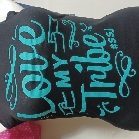 Womens t-shirt in size s p ch in a beautiful black polyester and cotton - Picture 2 of 6